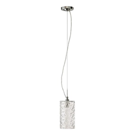 Quorum One Light Satin Nickel Down Mini Pendant 825-65